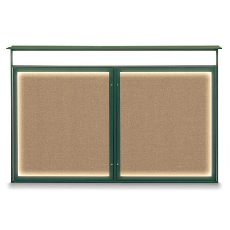 United Visual Products Open Faced Traditional Rounded Corkboard UV647ARC-WHITE-RUBBER